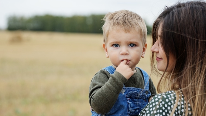 mom and son